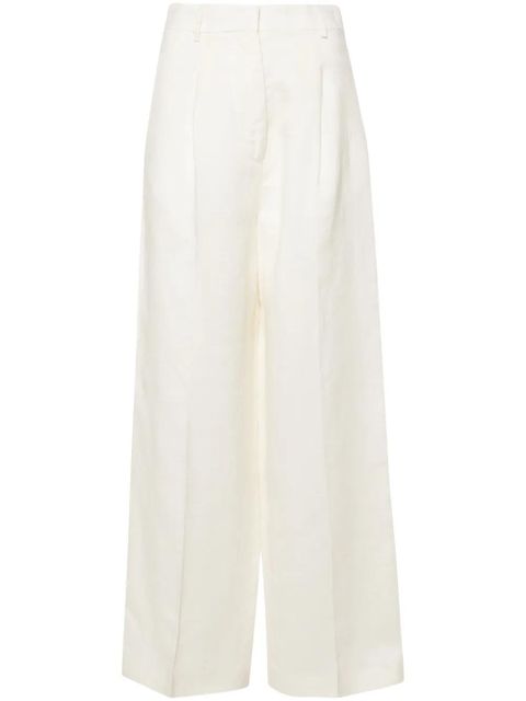 JW Anderson logo-stripe palazzo pants - Neutrals - zdjęcie produktu nr 1
