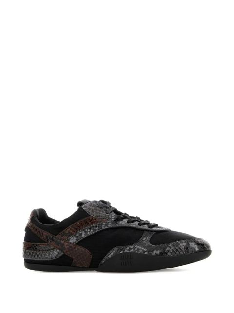 Miu Miu snake-effect sneakers - Black