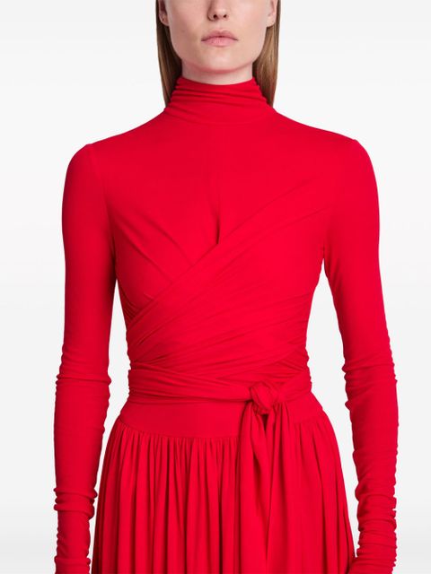 Proenza Schouler Meret tie-detail maxi dress - Red - zdjęcie produktu nr 2