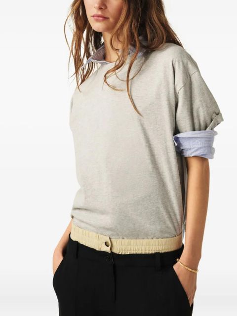 Ba&Sh rolled-sleeve boxy top - Grey