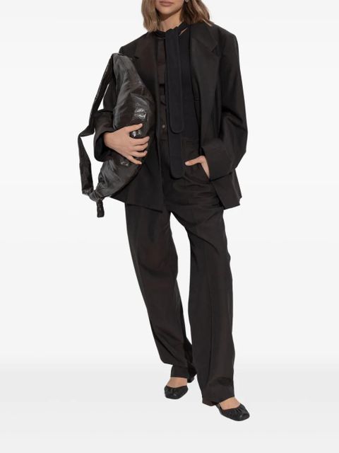 LEMAIRE belted tailored trousers - Black