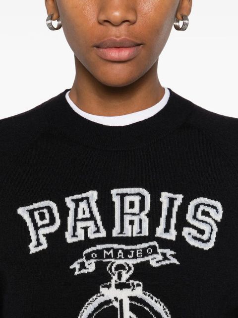 Maje paris motif sweatshirt - Blue