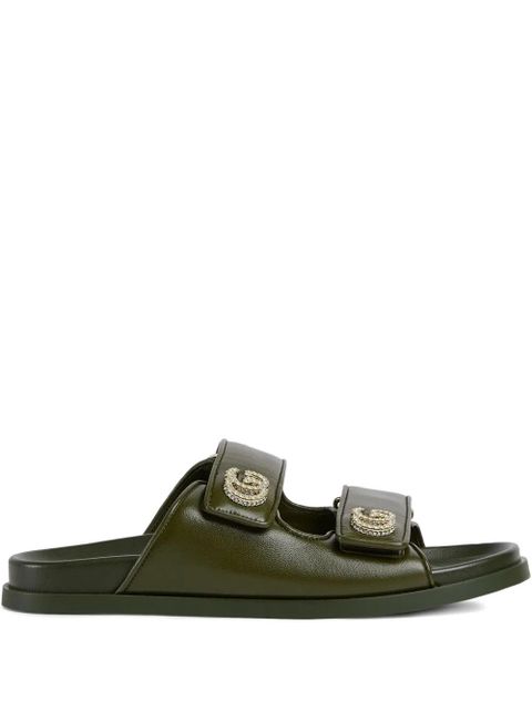 Gucci Double G leather sandals - Green - zdjęcie produktu nr 1