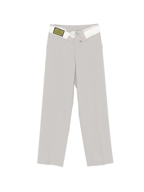 MM6 Maison Margiela asymmetric-waistband trousers - Grey - zdjęcie produktu nr 1