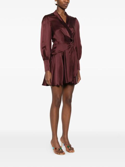ZIMMERMANN wrap-draped mini dress - Red