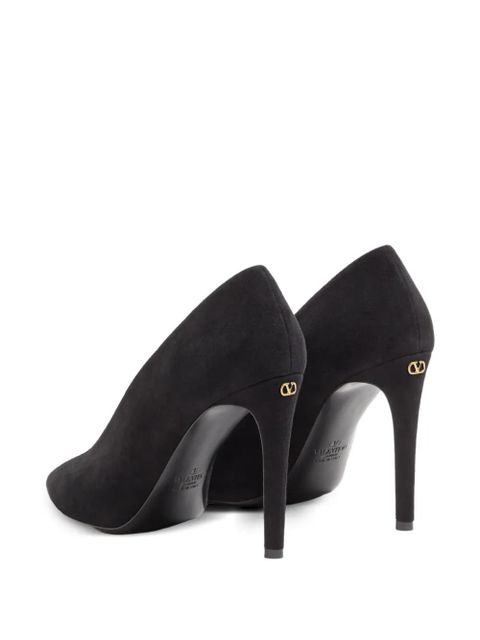 Valentino Garavani Révélé logo peep-toe pumps - Black