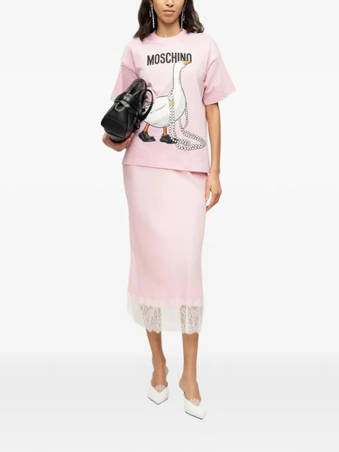 Moschino goose-print T-shirt - Pink - zdjęcie produktu nr 2