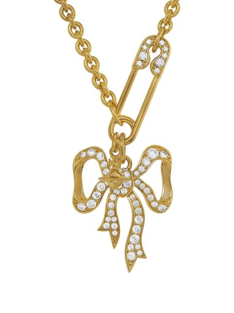 Vivienne Westwood bow safety pin necklace - Gold - zdjęcie produktu nr 1