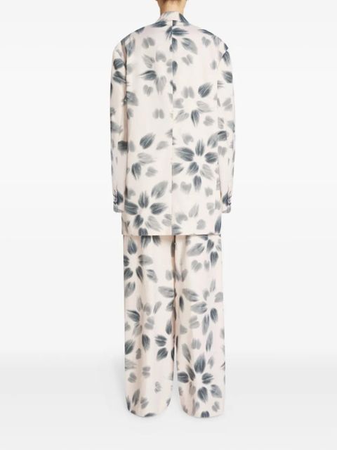 DRIES VAN NOTEN leaf-print blazer - Neutrals