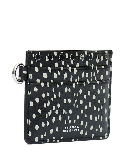 ISABEL MARANT small polka-dot cardholder - Black