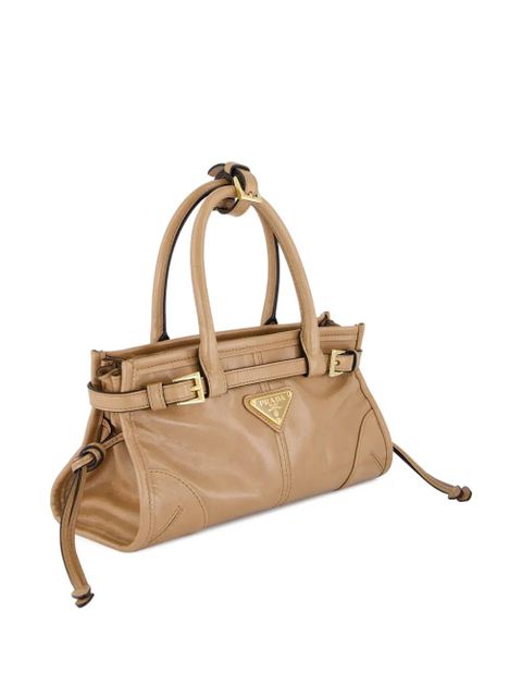 Prada Bonnie leather shoulder bag - Neutrals