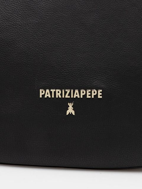 Patrizia Pepe torebka skórzana kolor czarny 8B0278 L164