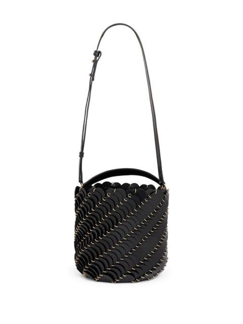 Rabanne Pacoïo leather bucket bag - Black