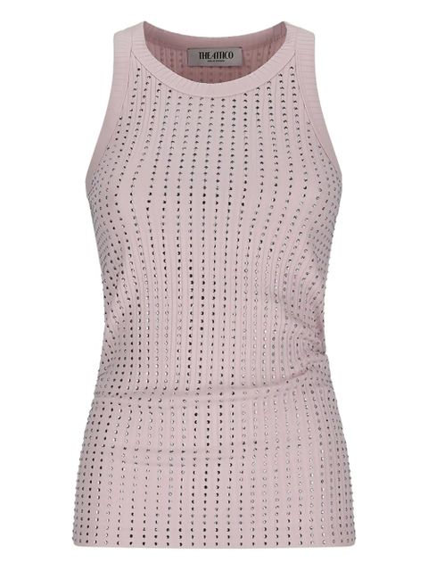 The Attico ribbed embellished tank top - Pink - zdjęcie produktu nr 1