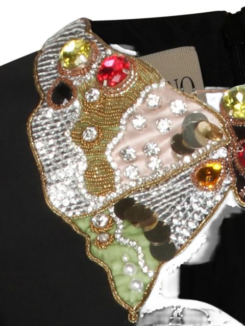 Valentino Garavani embellished-collar mini dress - Black