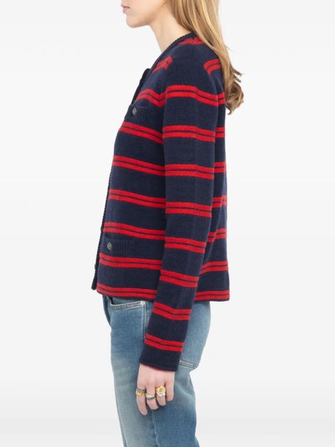 Zadig&Voltaire striped pocket cardigan - Blue
