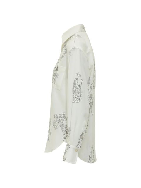 Victoria Beckham floral pyjama shirt - Neutrals