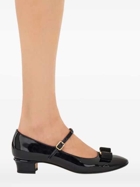 Ferragamo 30mm Vara bow-detail Mary Jane pumps - Black