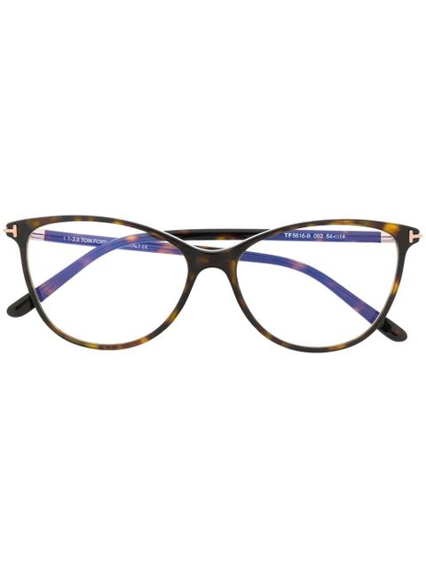 TOM FORD Eyewear cat-eye frame glasses - Brown - zdjęcie produktu nr 1