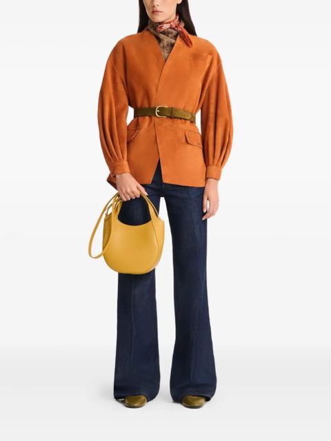 Longchamp small grained-leather handbag - Yellow - zdjęcie produktu nr 2