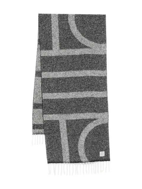 TOTEME monogram jacquard scarf - Black - zdjęcie produktu nr 1