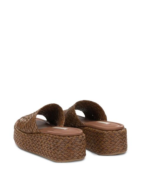 Casadei Suncity woven platform sandals - Brown