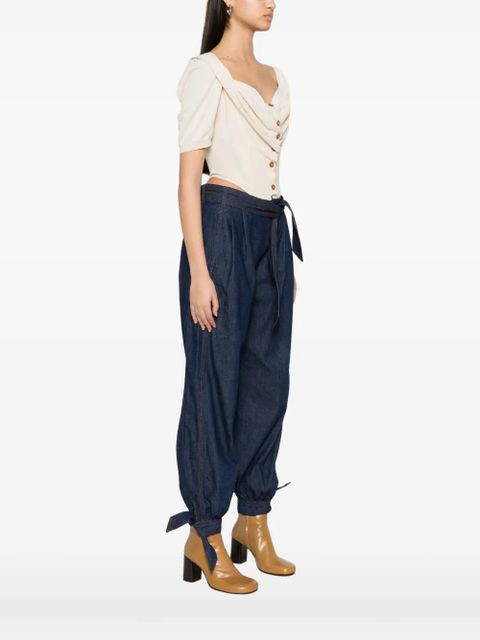 Vivienne Westwood Bea draped button-up top - Neutrals