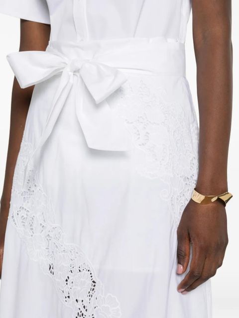 TWINSET logo-plaque midi dress - White