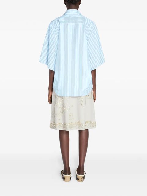 DRIES VAN NOTEN striped short-sleeve shirt - Blue