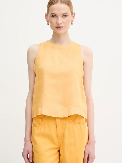 United Colors of Benetton bluzka lniana - zdjęcie produktu nr 1