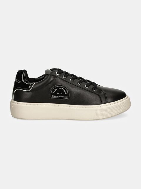Karl Lagerfeld sneakersy skórzane MAXI KUP kolor czarny KL62212