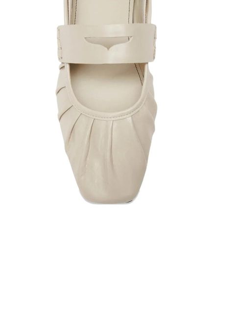 ALOHAS pleated leather ballet flats - Neutrals