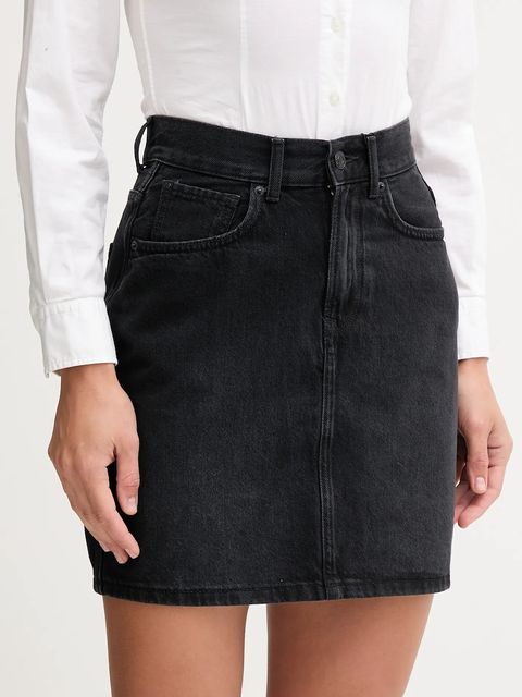 Pepe Jeans spódnica jeansowa kolor czarny mini ołówkowa PL90112449F0 - zdjęcie produktu nr 1
