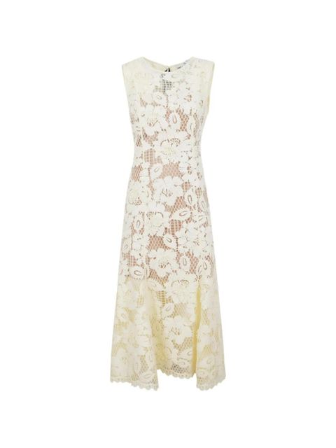 Self-Portrait floral-lace midi dress - Yellow - zdjęcie produktu nr 1