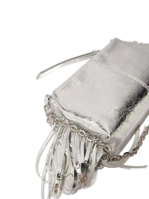 Maje Miss M fringed-embellishment clutch bag - Silver