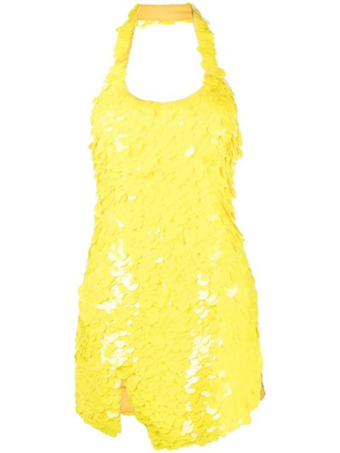 The Attico scale-effect cut-out mini dress - Yellow - zdjęcie produktu nr 1