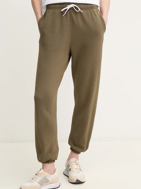 Polo Ralph Lauren spodnie dresowe kolor zielony gładkie 211943009