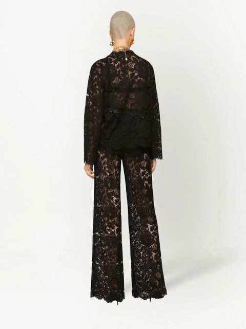 Dolce & Gabbana DNA floral-lace single-breasted jacket - Black