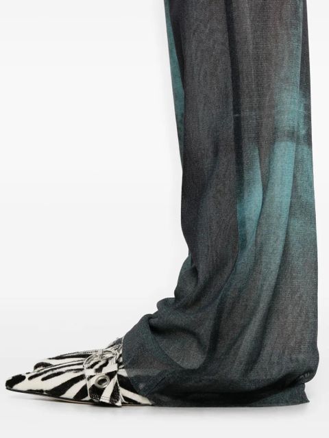 Jean Paul Gaultier abstract-print trousers - Blue