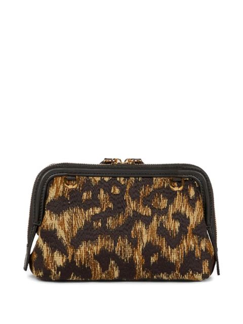 ETRO Doc animal-effect clutch bag - Brown