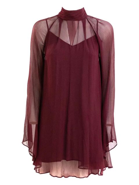 STAUD high-neck long-sleeve dress - Red - zdjęcie produktu nr 1