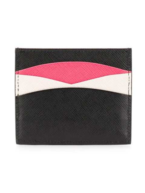Prada logo-plaque panelled cardholder - Black - zdjęcie produktu nr 2