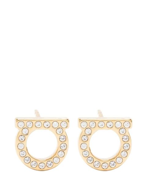 Ferragamo Gancini crystal-embellished earrings - Gold - zdjęcie produktu nr 1