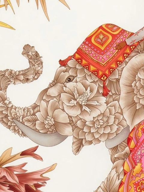 Ferragamo India-print square scarf - Neutrals - zdjęcie produktu nr 2