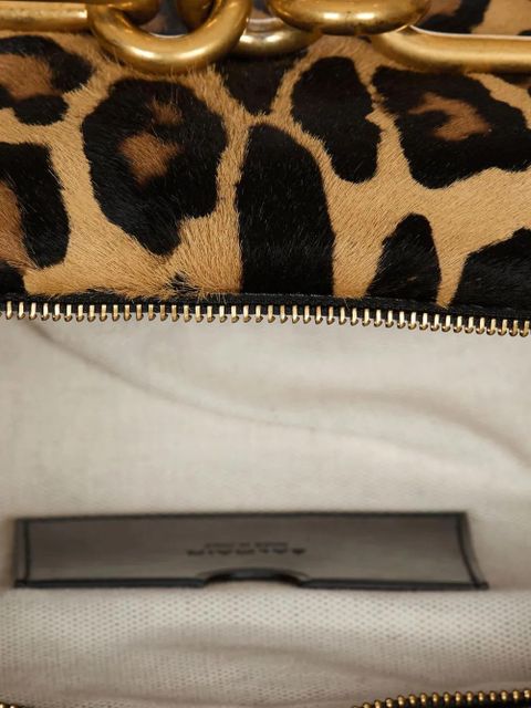 Balmain medium Sync leopard-prin shoulder bag - Brown