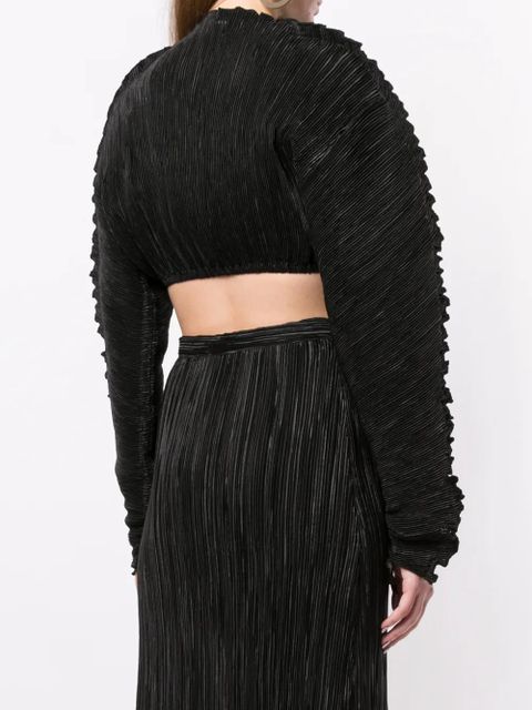 Cult Gaia Mala plissé top - Black