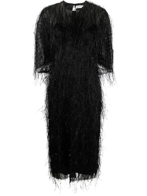 Lanvin fringed midi dress - Black - zdjęcie produktu nr 1