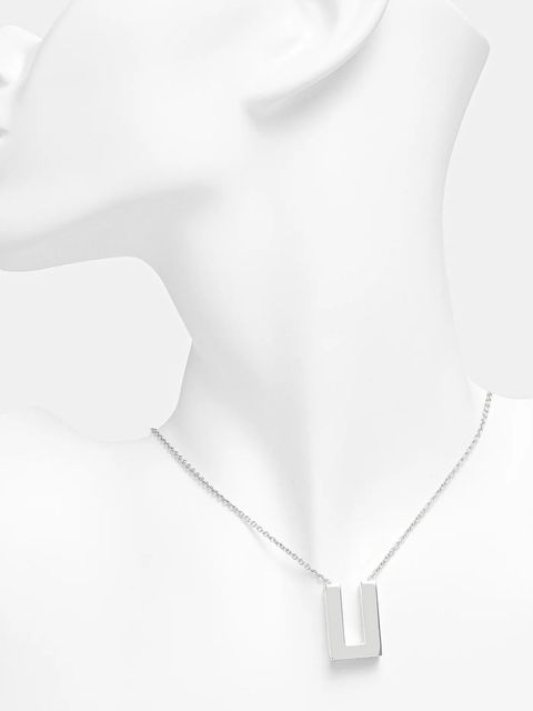 Tom Wood naszyjnik srebrny Square Pendant - zdjęcie produktu nr 2