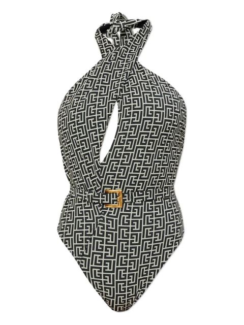 Balmain geometric-pattern swimsuit - Black - zdjęcie produktu nr 1