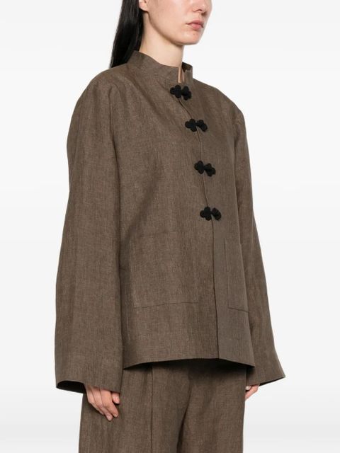 Róhe appliqué pocket jacket - Brown